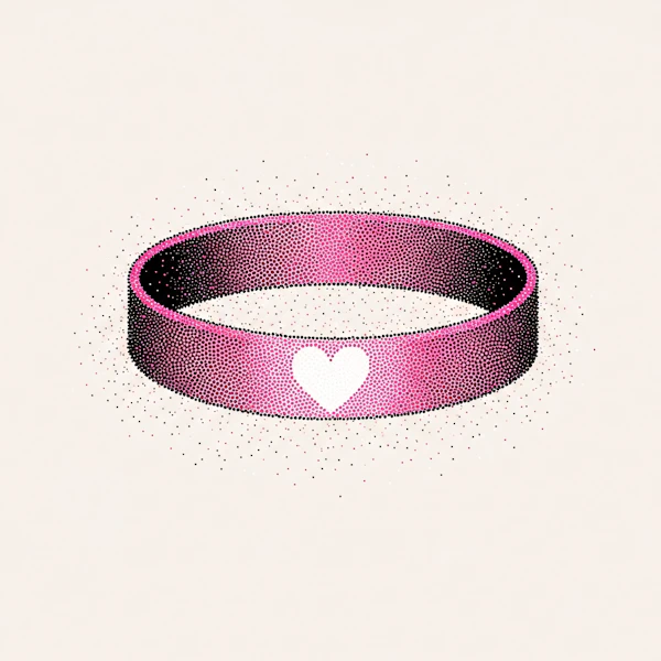 Pink Heart Wristband