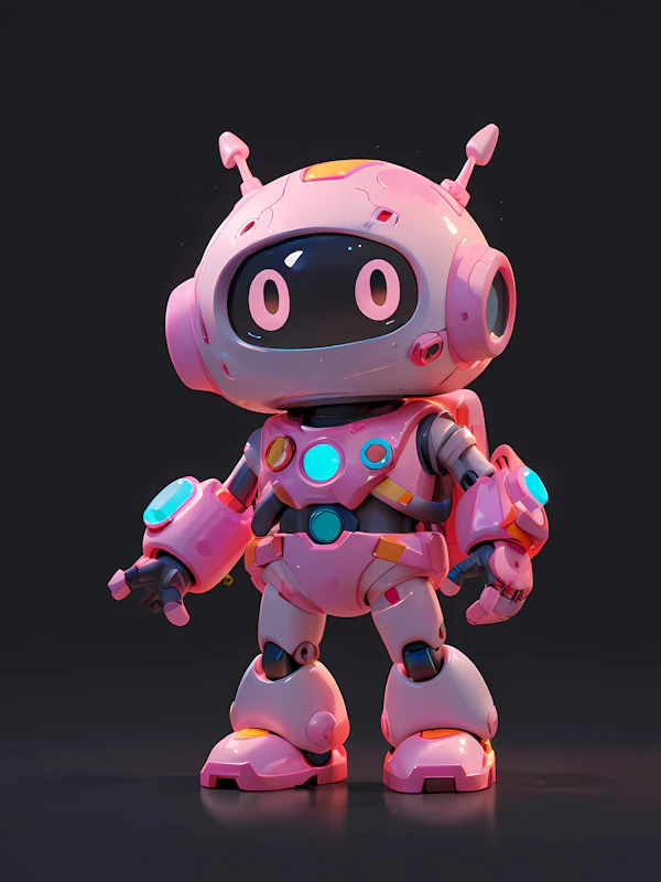 Playful Pink Robot