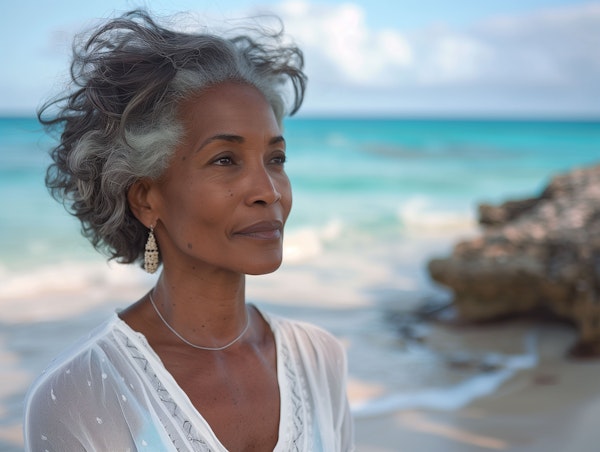 Elder Woman at the Seaside