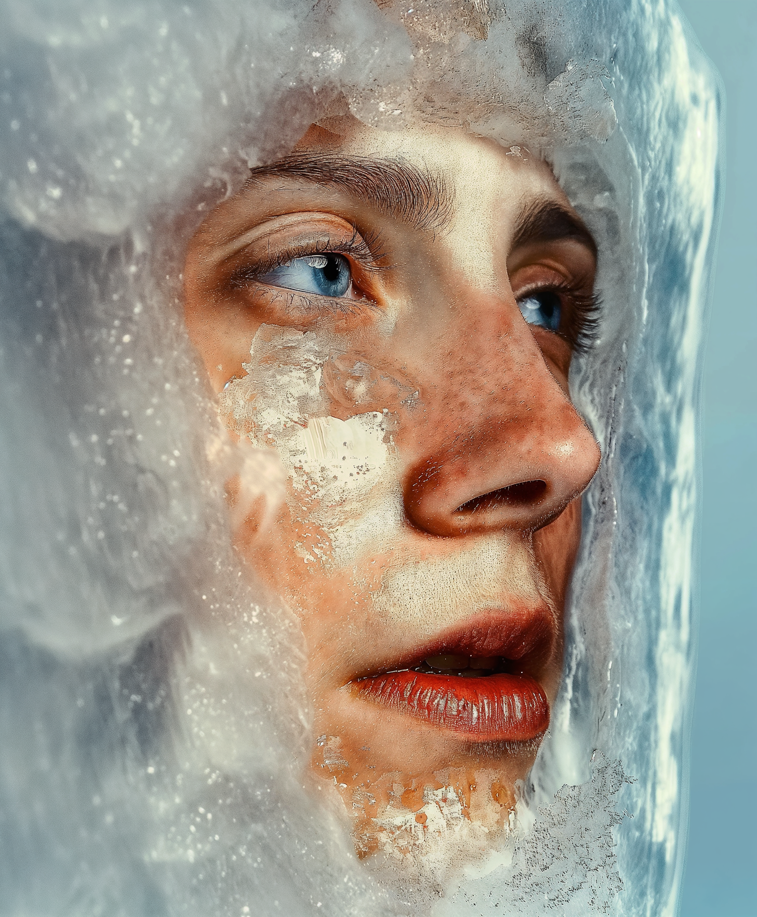 Ice-Encased Portrait