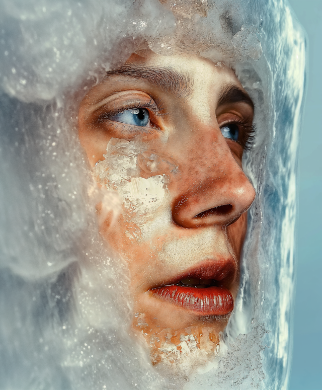 Ice-Encased Portrait