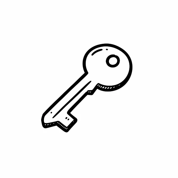 Cartoon Key Illustration