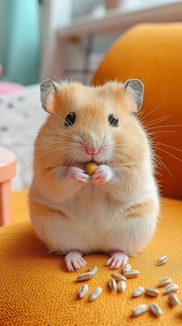 Cute Hamster Eating