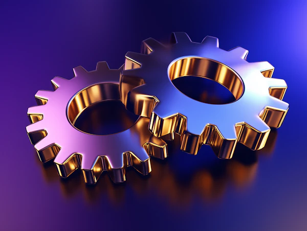 Futuristic Metallic Gears