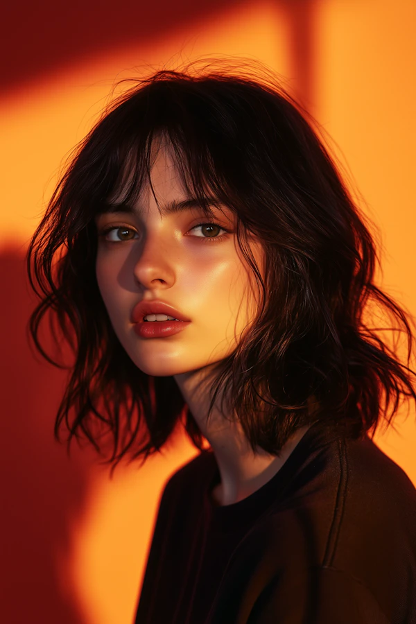 Contemplative Portrait of a Young Woman