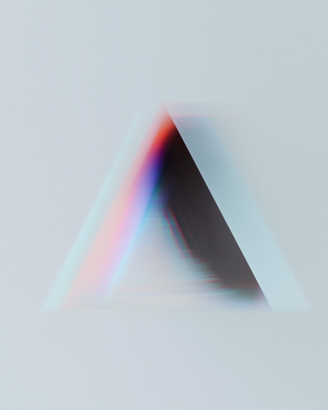 Gradient Triangle on Neutral Background