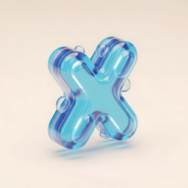 Glossy Blue X