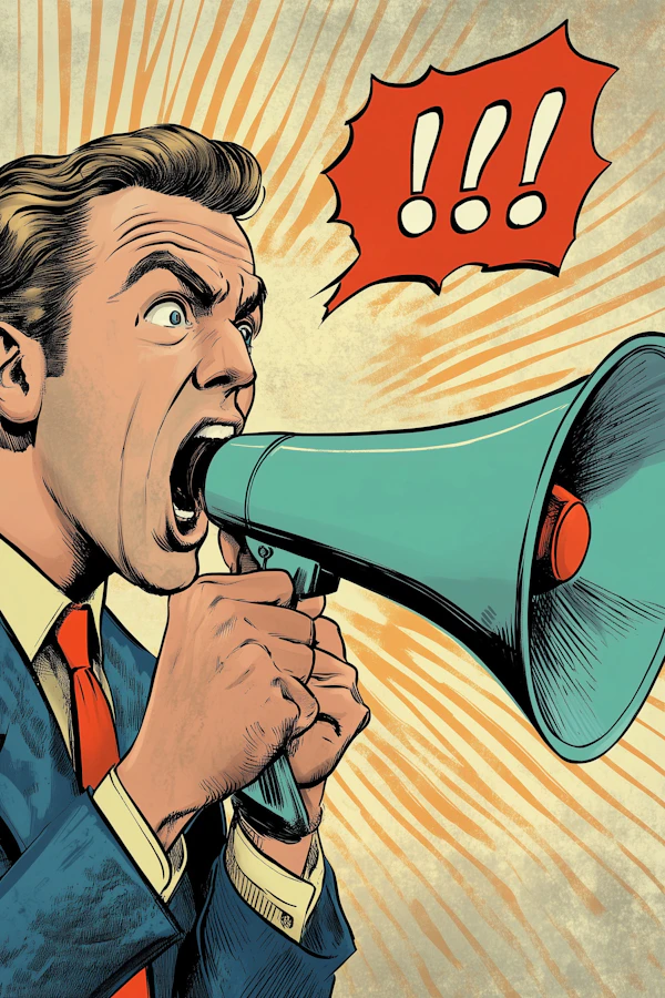 Man Shouting Pop Art