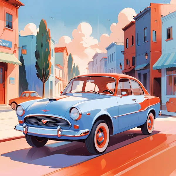 Vintage Car Illustration