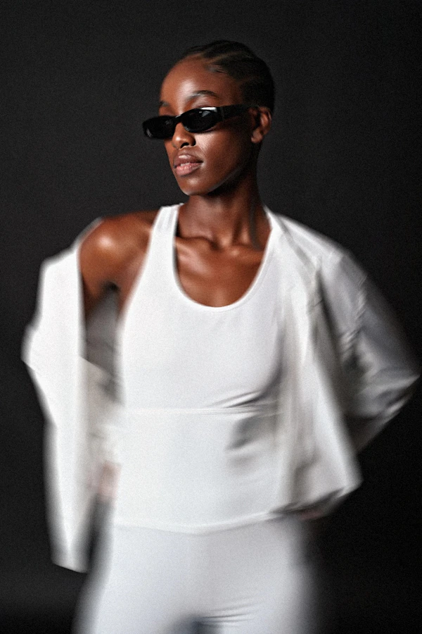 Stylish Woman in Motion