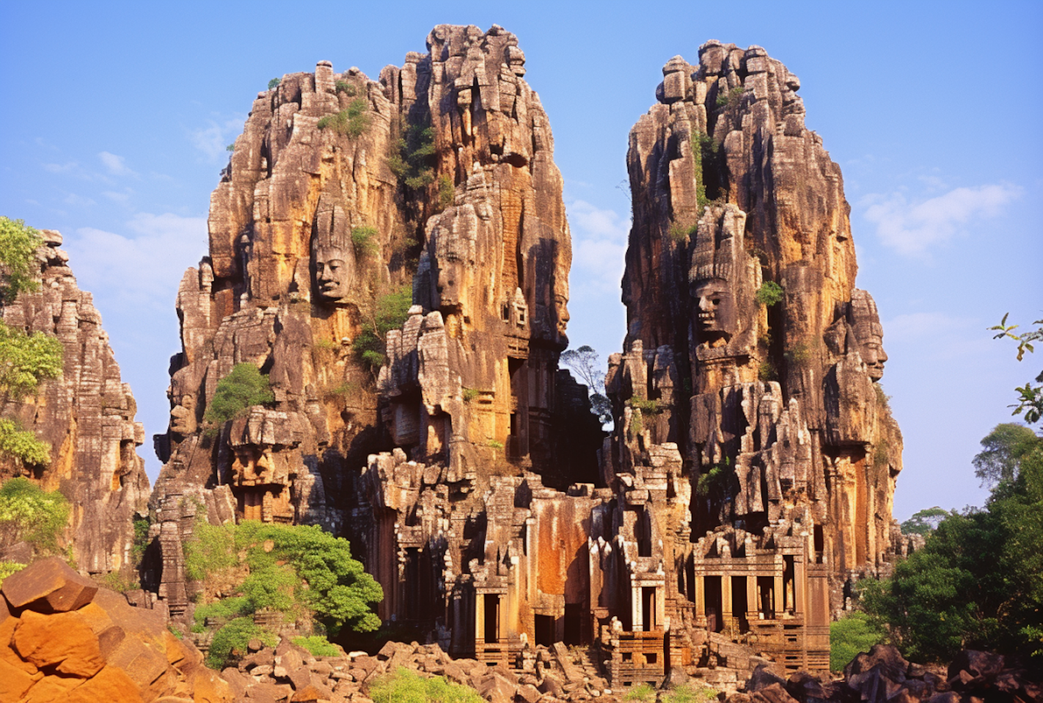 Serene Faces of Bayon Temple