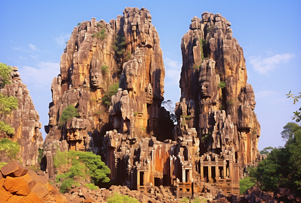 Serene Faces of Bayon Temple