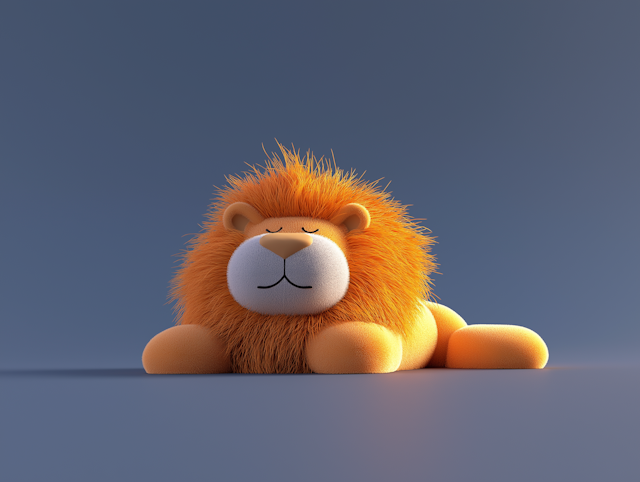 Plush Cartoon Lion