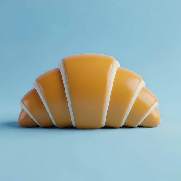Stylized Croissant Art