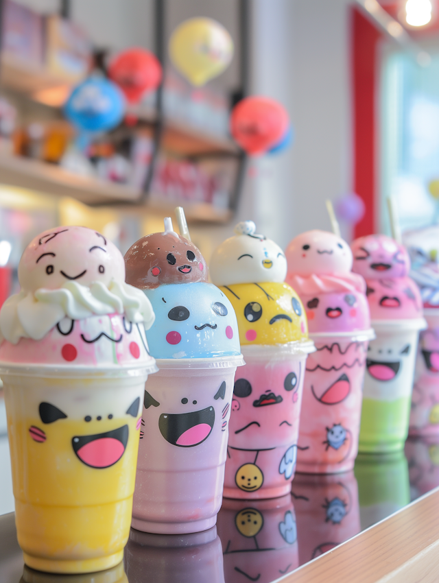 Colorful Cartoon Beverage Cups