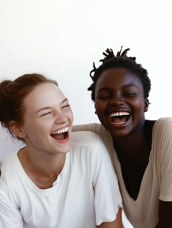 Joyful Laughter Between Friends