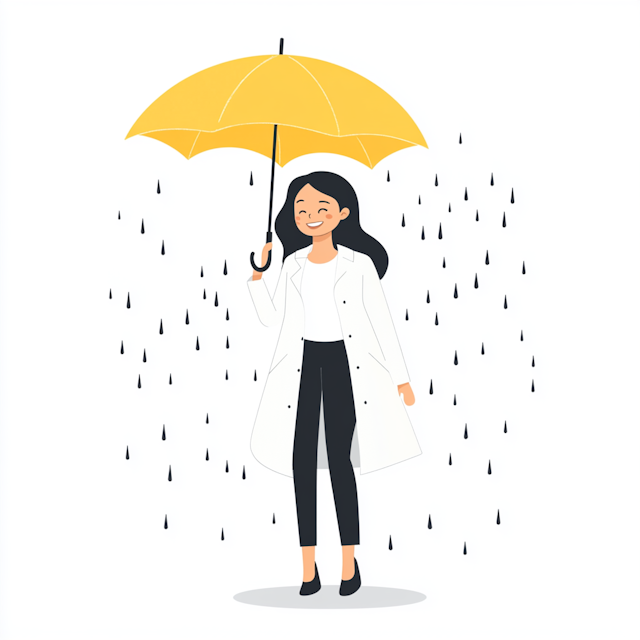 Woman with Yellow Umbrella