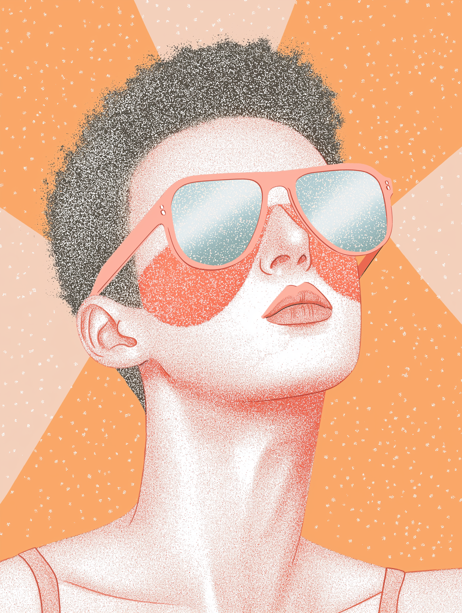 Stylized Portrait with Sunglasses