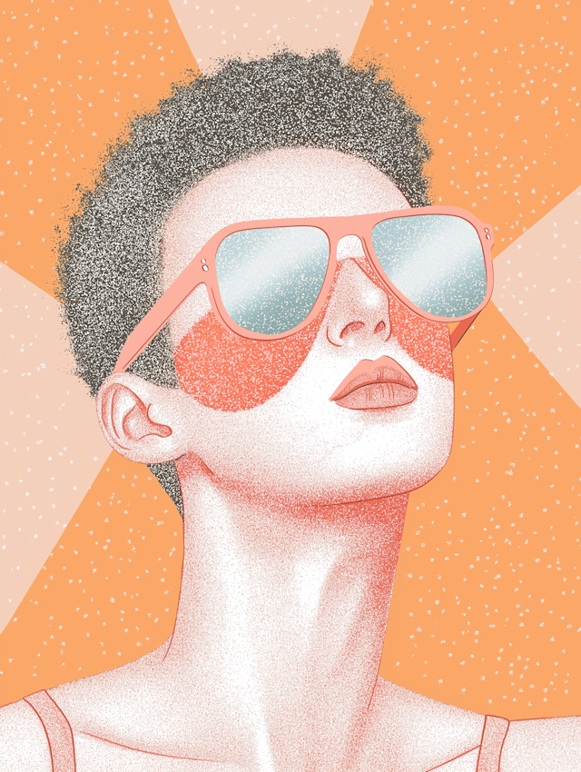 Stylized Portrait with Sunglasses