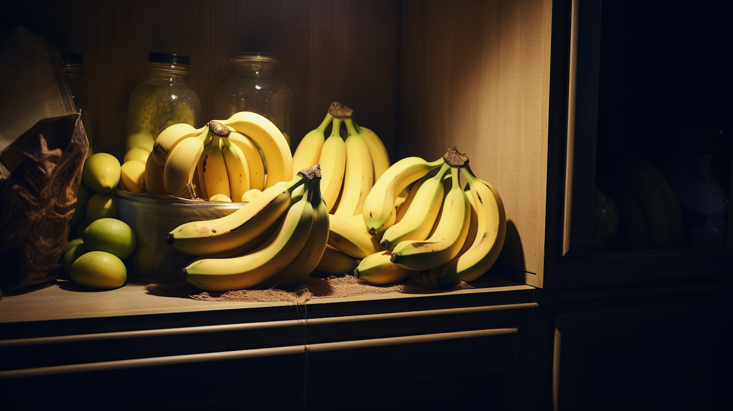 Tropical Bounty: Bananas and Mangoes Display