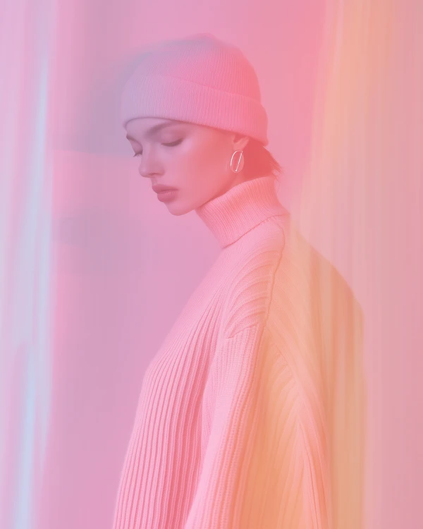 Serene Woman in Pink