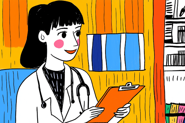 Doctor With Clipboard Illustration