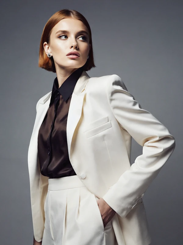 Stylish Woman in Suit
