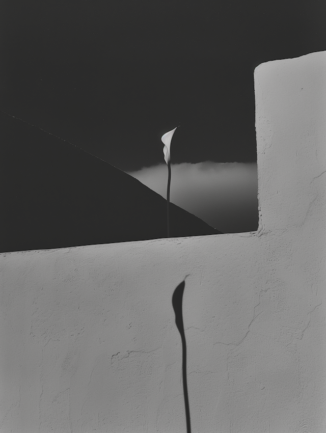 Elegant Calla Lily in Monochrome