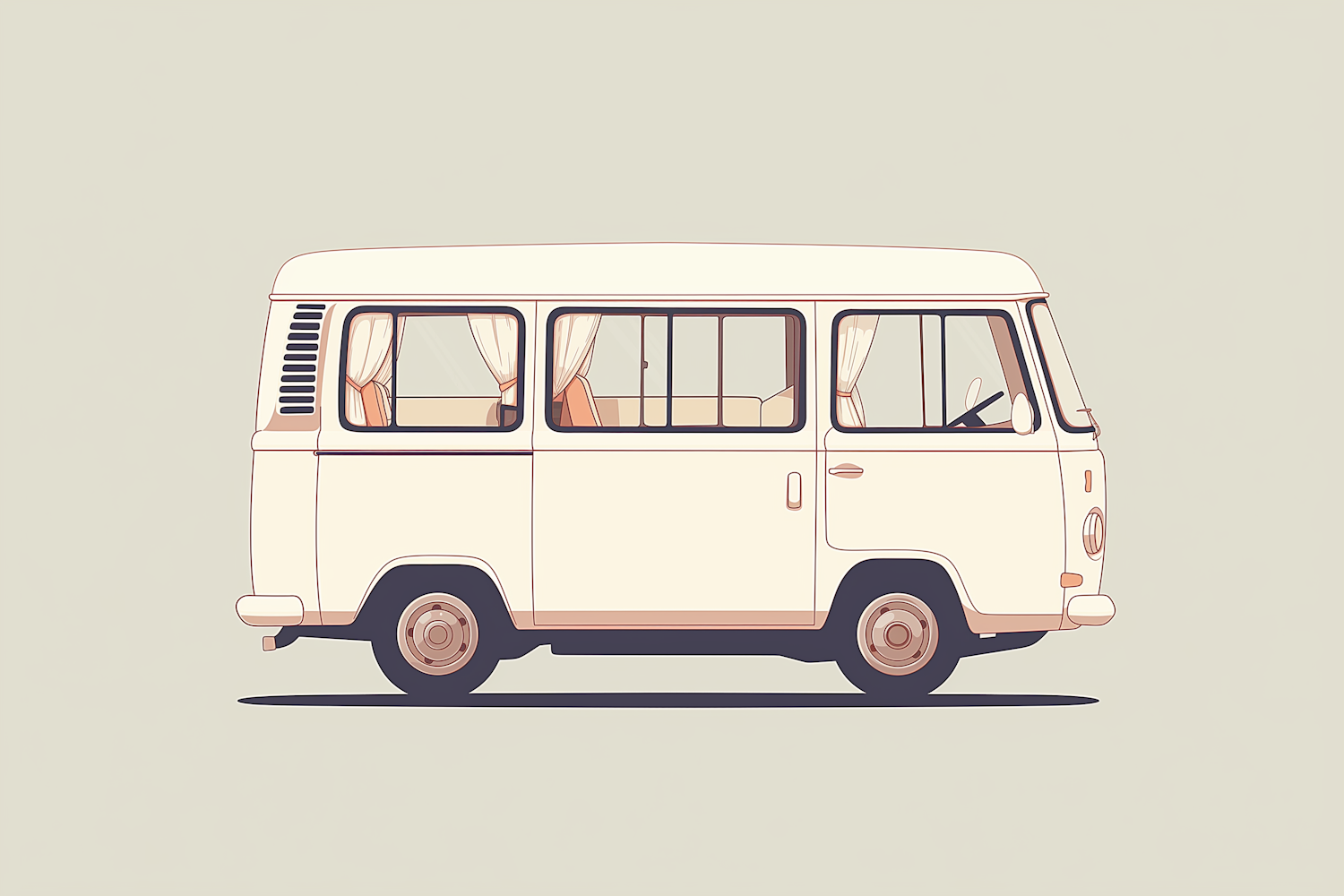 Vintage Style Van Illustration