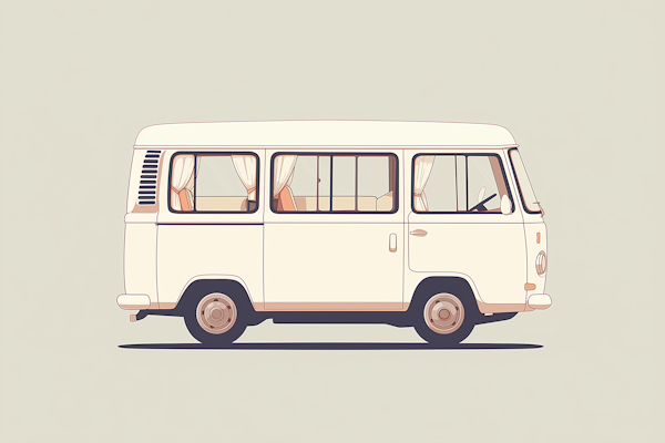 Vintage Style Van Illustration