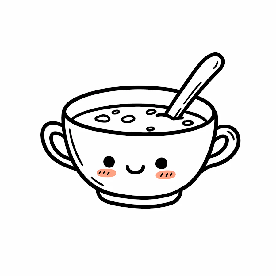 Smiling Bowl Illustration