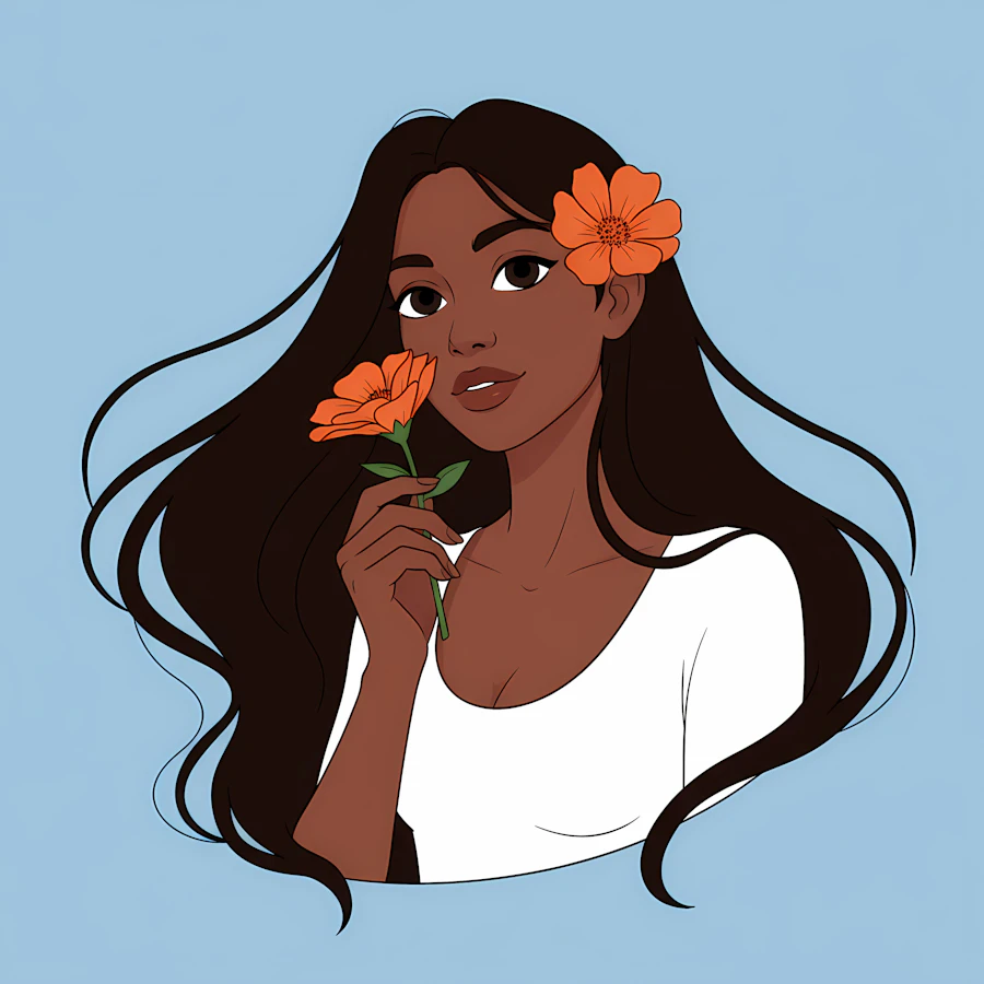Serene Floral Portrait