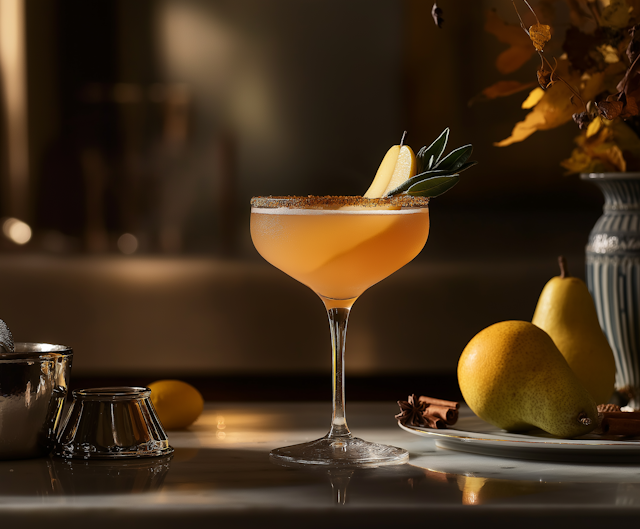 Elegant Autumn Cocktail