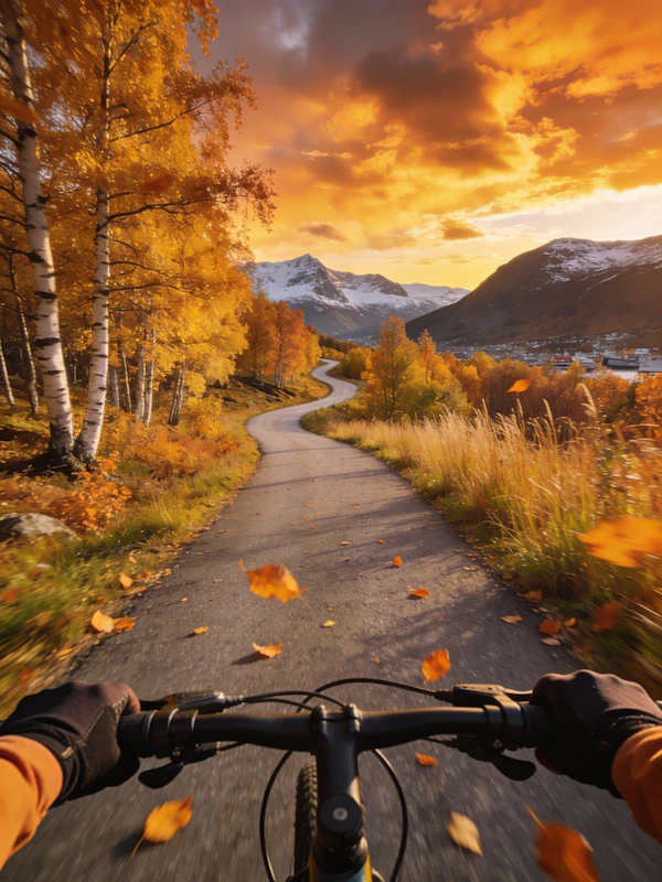 Autumn Cycling View