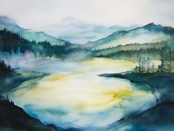 Misty Mountain Landscape