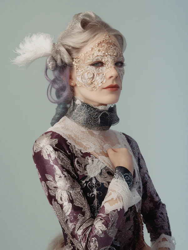 Elegant Masked Portrait