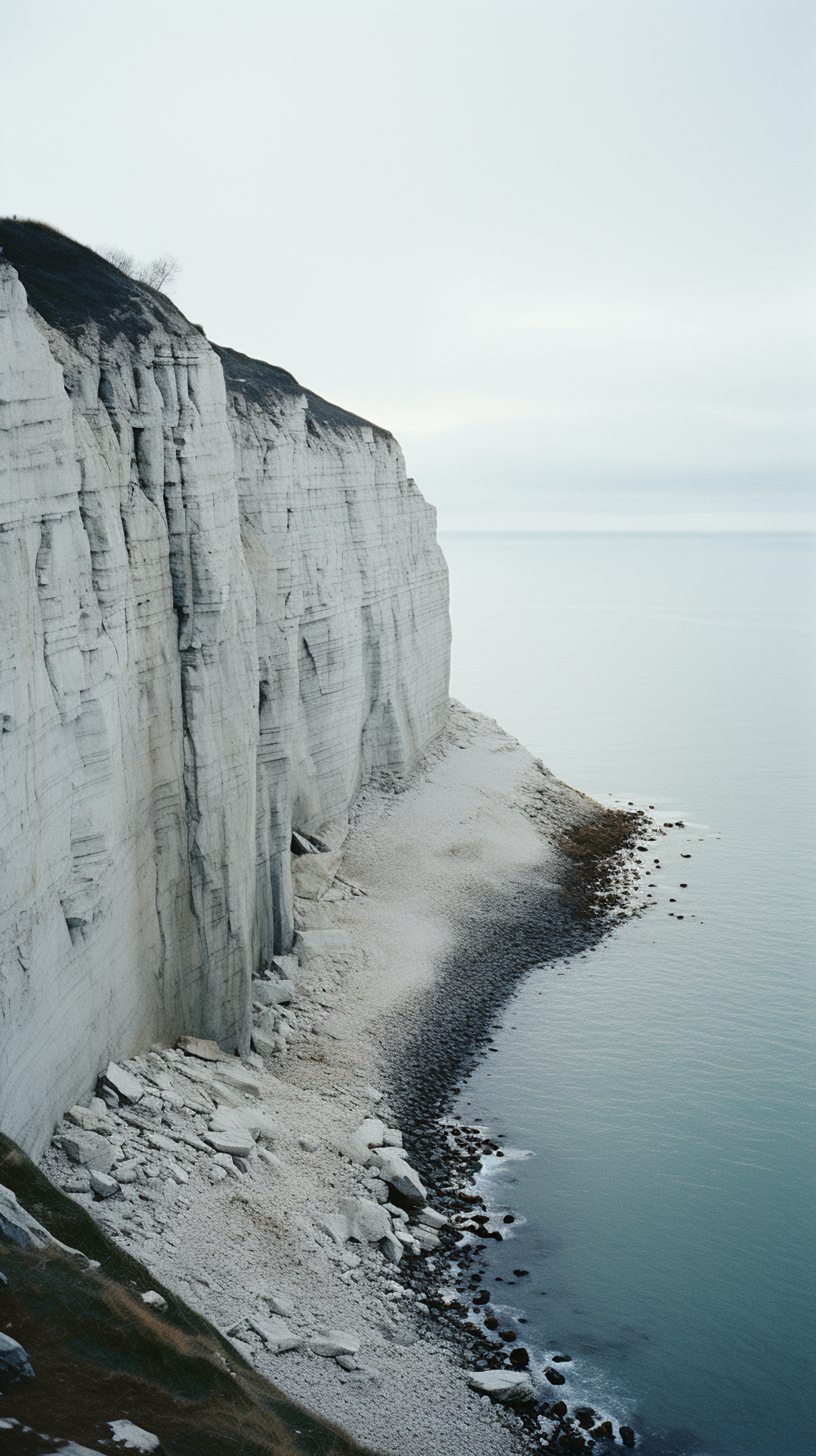 Tranquil Chalk Cliffs at Dawn