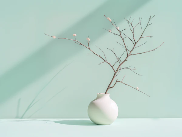 Serene Minimalist Vase Arrangement