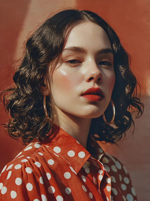 Portrait of a Young Woman in Red