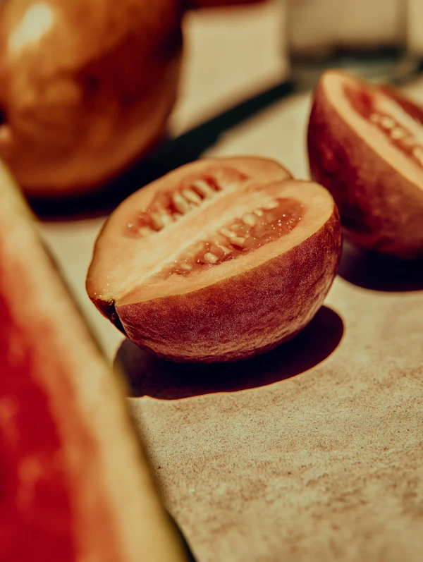 Close-Up of Halved Fruit