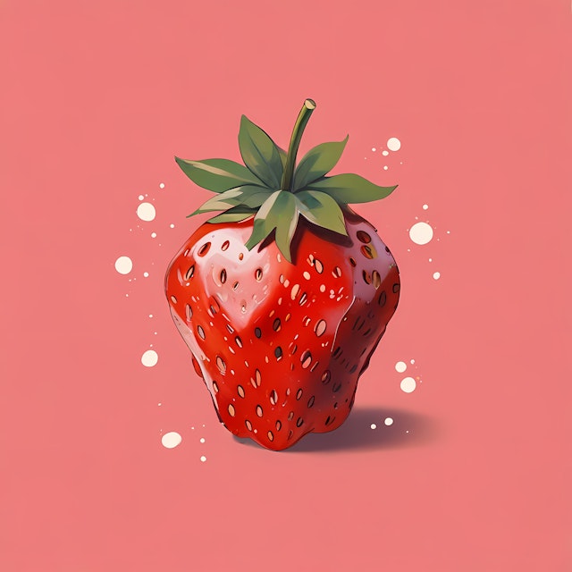 Stylized Strawberry Illustration