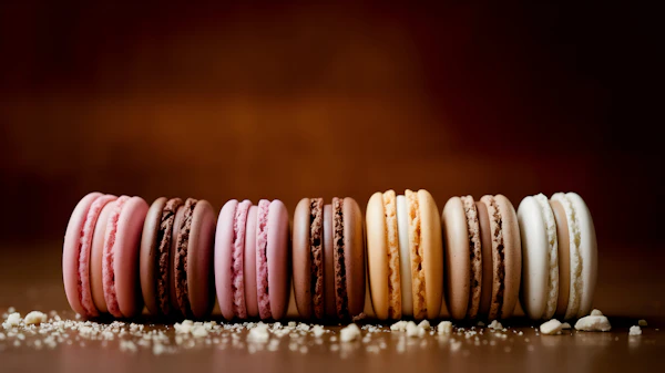 Colorful Macarons Display