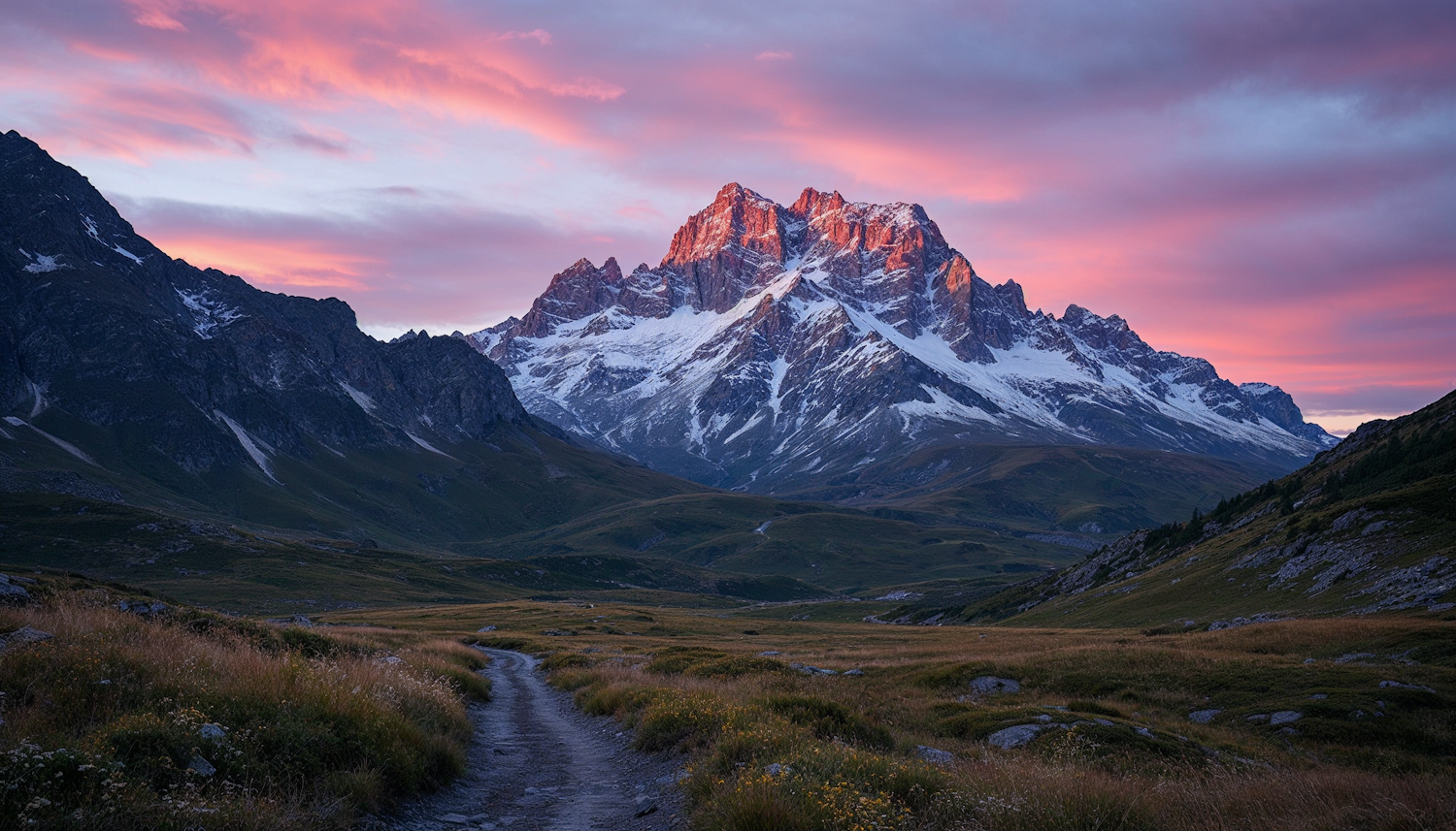 Sunset Mountain Landscape