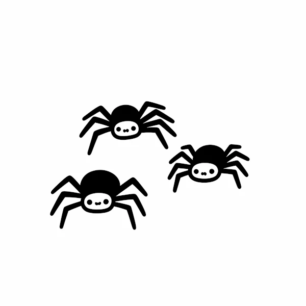 Cartoon Spiders Trio