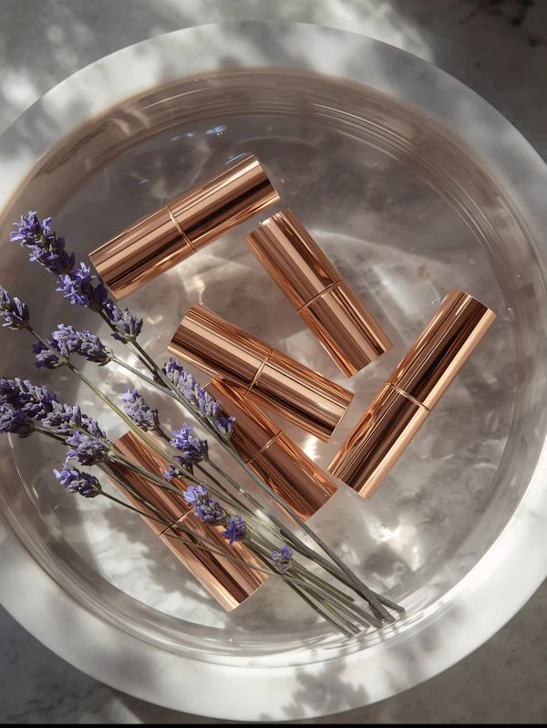 Rose Gold Lipsticks Display