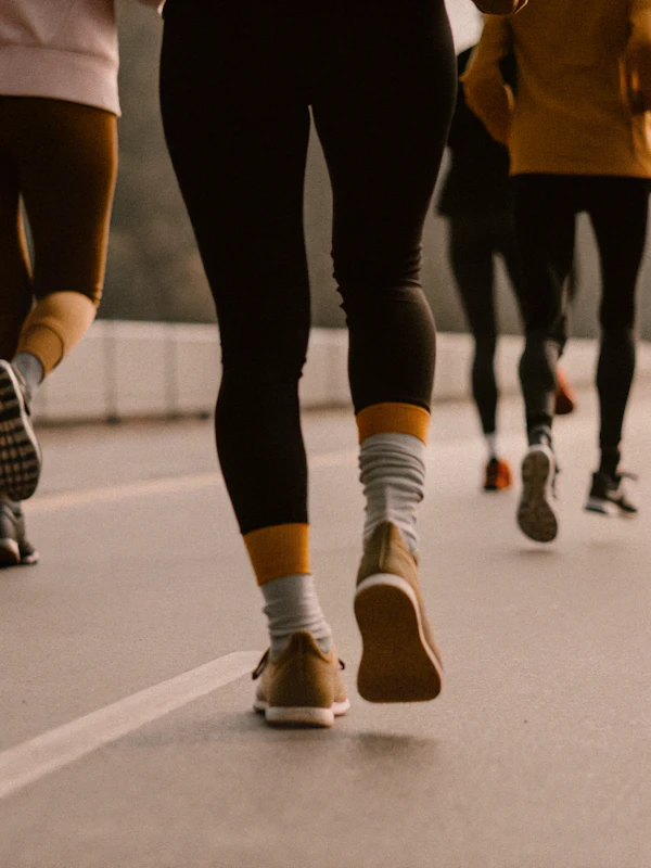 Joggers on Paved Road