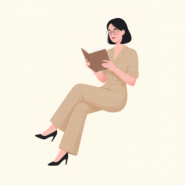 Woman Reading Illustration