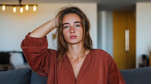 Woman in Cozy Interior