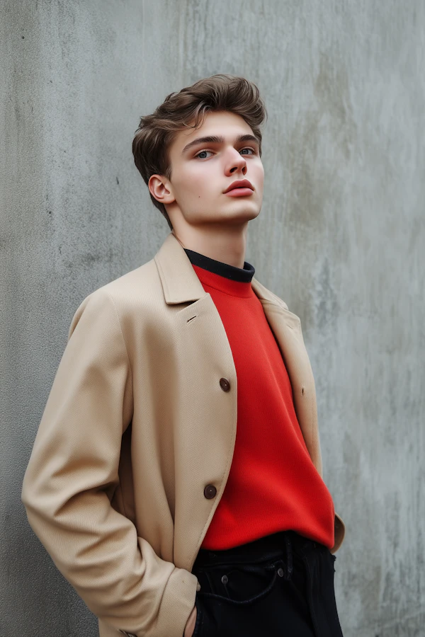 Contemplative Young Man