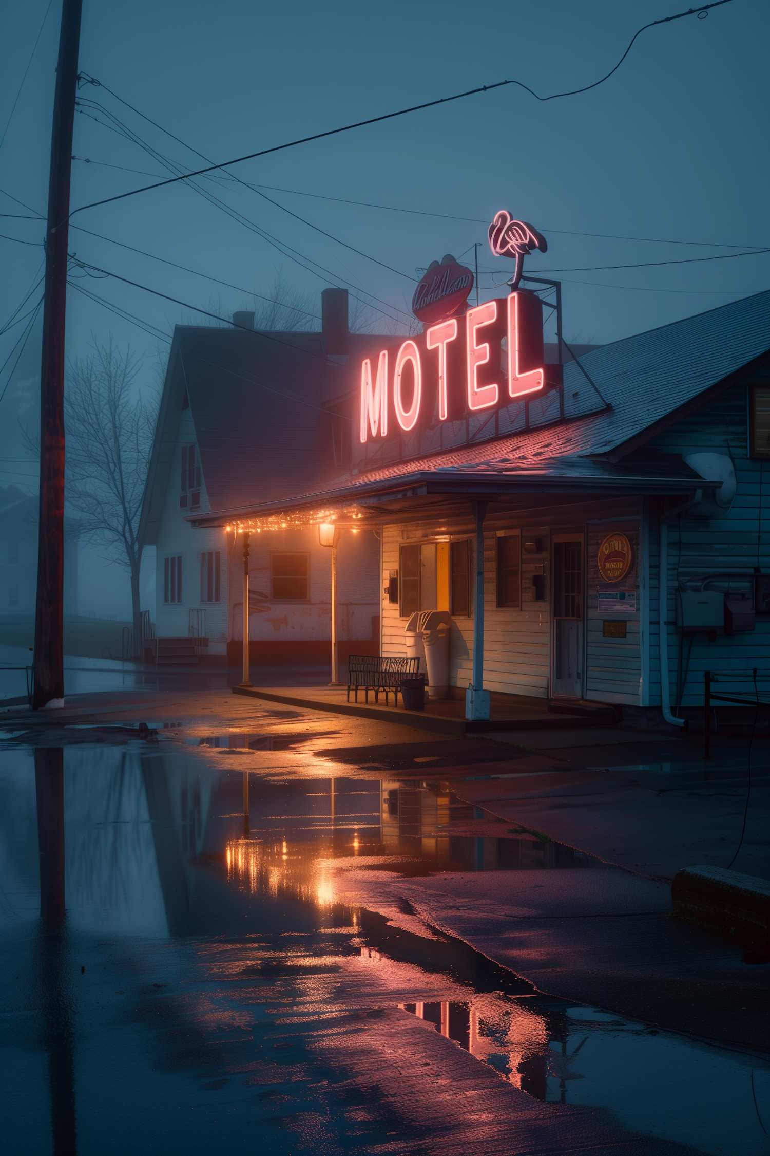 Misty Motel Neon Glow